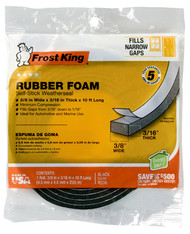 3/8x3/16 Blk Foam Tape