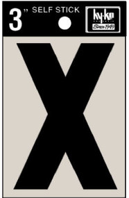 3" Blk Adhes Letter X
