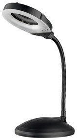 Blk Magnifier Desk Lamp