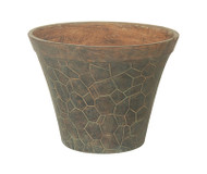 8" Brn Crackle Planter