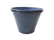 8" Blu Glazed Planter