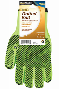 Lg Hivis Dot Knit Glove
