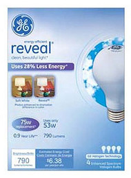 Ge 4pk 53w Wht Rev Bulb
