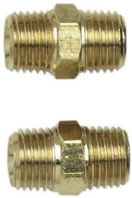 2pk 1/4"male Hex Nipple