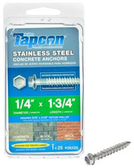 25pk 1/4x1.75hex Anchor