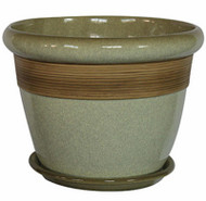 12" Wht Etch Planter