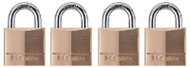 4pk 3/4" Brs Padlock