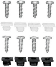 4pk Wht Licens Fastener
