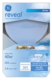 Ge 40w Wht Reveal Globe
