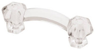 4-1/4" Clr Glass Pull