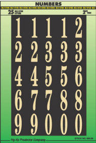 2" Gld/blk Number Set