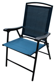 Fs Blu Fld Sling Chair