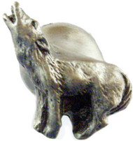 Pewter R Howl Wolf Knob