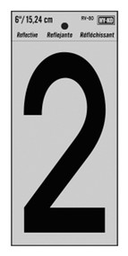 6" Blk Refl Number 2