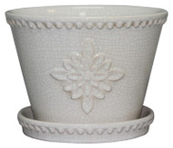 6" Wht Lorna Planter