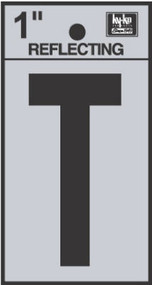 1" Blk Refl Letter T