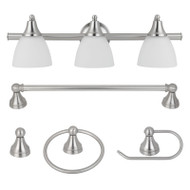 3lgt Brshstl Vanity Set