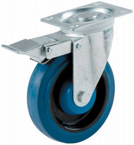 4"blu Swiv Caster/brake