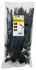 100pk 7" Blk Push Tie