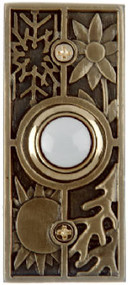 Wht/brs Rect Pushbutton