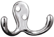 Chr Dbl Prong Robe Hook