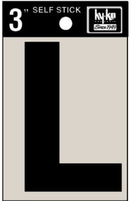 3" Blk Adhes Letter L