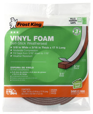 3/8x3/16 Brn Foam Tape