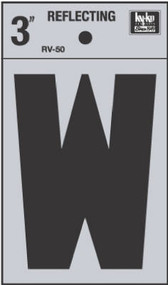 3" Refl Vinyl Letter W
