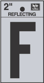 2" Blk Refl Letter F
