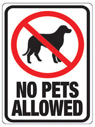 8.5x12 No Pets Sign