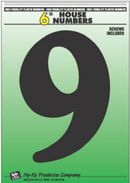 6" Blk Plas Number 9