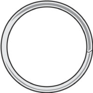 100pk 1" Split Key Ring