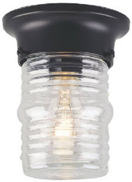 Blk Jelly Jar Fixture