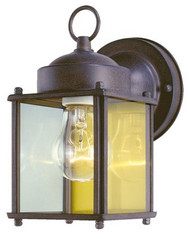 1lgt Brn Wall Lantern