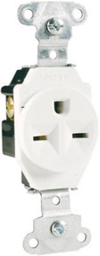 15a Wht Hd Sgl Outlet