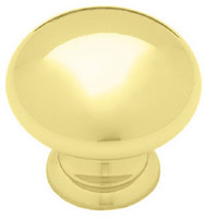 1-1/4"lacq/brs Rnd Knob