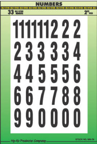 2" Blk/wht Number Set