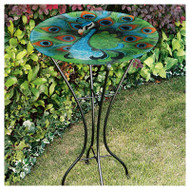 26.5" Peacock Bird Bath