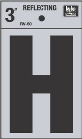 3" Refl Vinyl Letter H