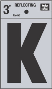 3" Refl Vinyl Letter K