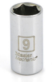Mm 1/4dr 9mm 6pt Socket