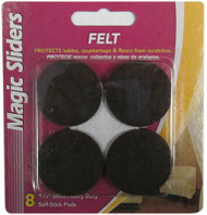 8pk 1-1/2" Brn Felt Pad