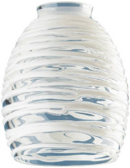 Clr/wht Rop Glass Shade