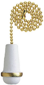 12" Wht Cone Pull Chain