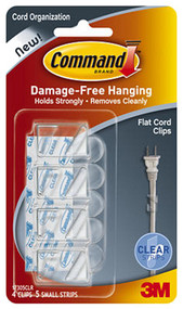 4pk Lg Clr Cord Clip