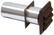 4" Brn Plas Louver Vent