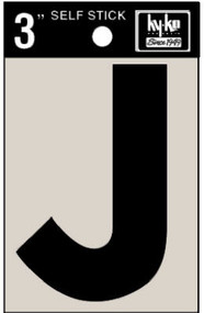 3" Blk Adhes Letter J