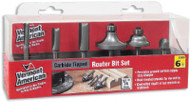 6pc Router Bit Set