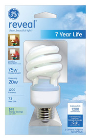 Ge 20w Reveal Cfl Bulb