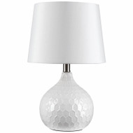 17.5" Wht Ceramic Lamp